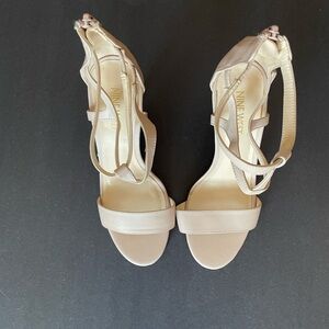 Nine West Women's Nude Strappy Heels